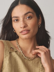 Goldfarben - Chain Cord Necklace - Bild 1 von 6