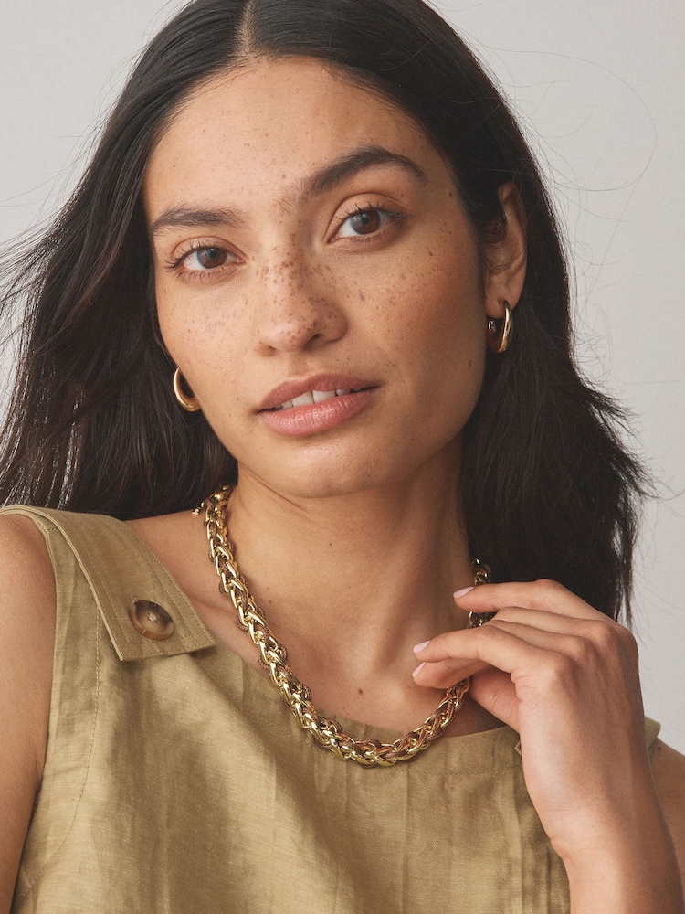 Goldfarben - Chain Cord Necklace - Bild 1 von 6