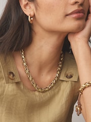 Goldfarben - Chain Cord Necklace - Bild 2 von 6
