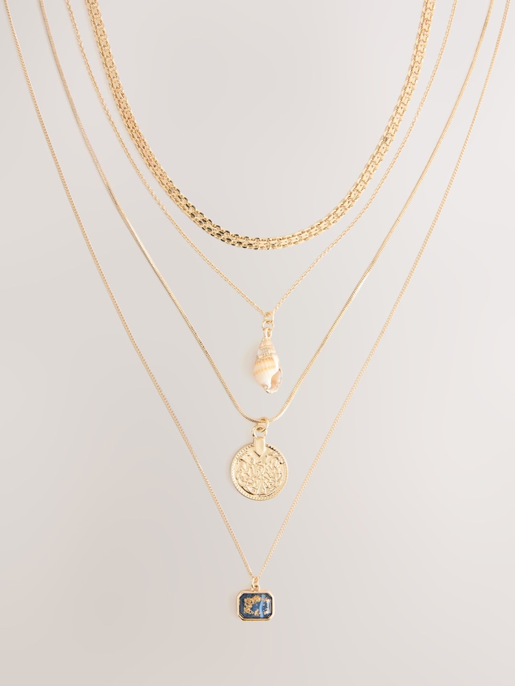 Tono dorado - Pendant Heritage 4 Layer Necklace - Imagen 1 de 3
