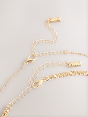 Gold Tone Pendant Heritage 4 Layer Necklace - Image 5 of 5