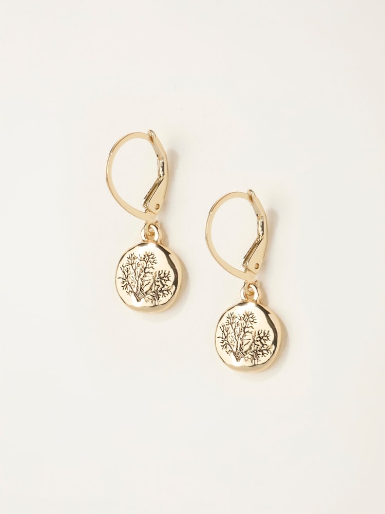 FatFace V and A Engraved Earrings - Slika 2 od 3