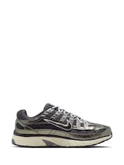 Nike Black Silver P-6000 SE Trainers - Image 3 of 11