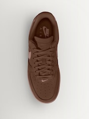 Nike Brown Air Force 1 Premium Trainers - Image 3 of 4