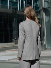 Light Grey Tailored Collarless Jacket - Image 4 of 8