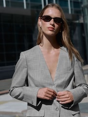 Light Grey Tailored Collarless Jacket - Image 5 of 8