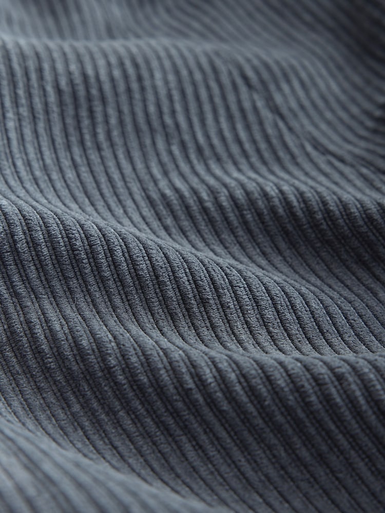 Slate Grey Cord Double Breasted Relaxed Blazer - Image 9 of 9