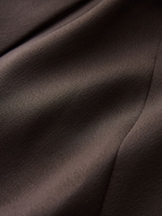 Chocolate Brown Satin Blazer - Image 10 of 10