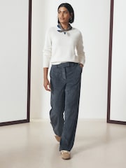 Slate Grey Cord Wide Leg Trousers - Image 2 of 8