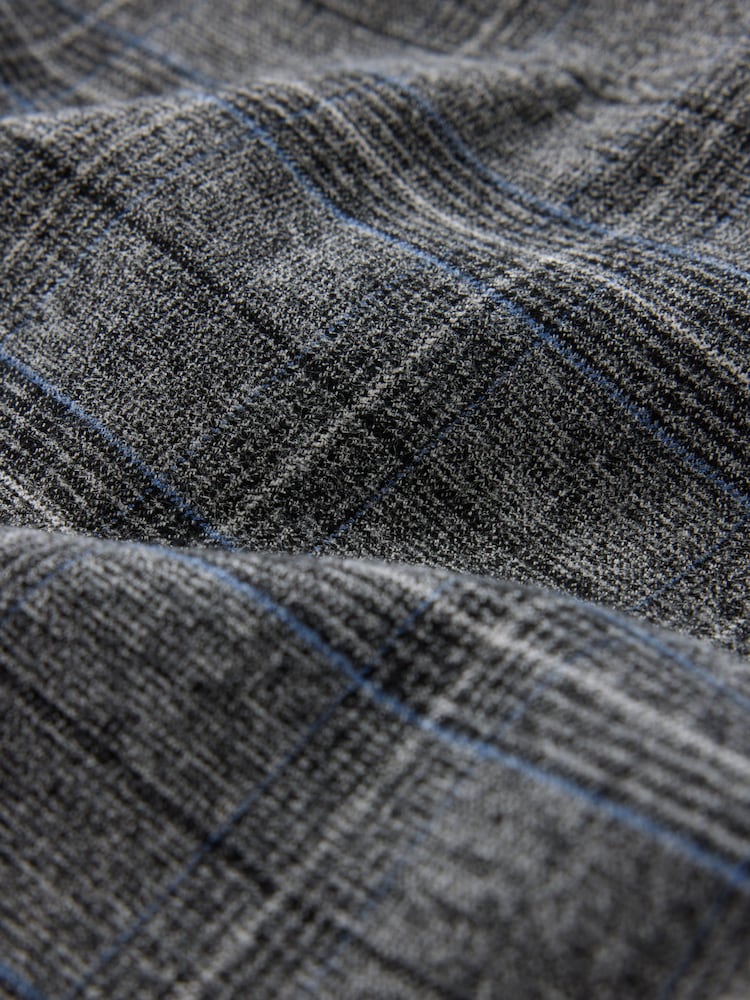 Grey/Blue Check Asymmetric Blazer - Image 9 of 9 Grey/Blue Check Asymmetric Blazer - Image 9 of 9
