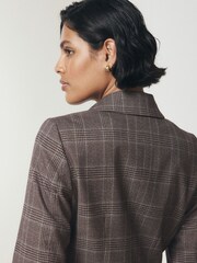 Brown Check Single Breasted Blazer - Image 5 of 8