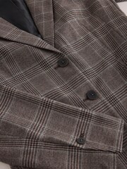 Brown Check Single Breasted Blazer - Image 7 of 8