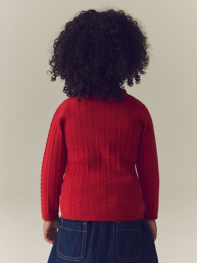 Red Roll Neck Jumper (3mths-10yrs) - Image 1 of 7