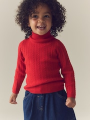 Red Roll Neck Jumper (3mths-10yrs) - Image 2 of 7