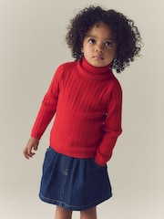 Red Roll Neck Jumper (3mths-10yrs) - Image 3 of 7