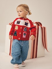 Red House Christmas Cardigan (3mths-7yrs) - Image 1 of 8