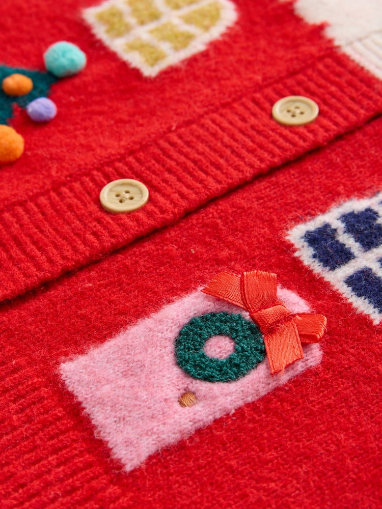 Red House Christmas Cardigan (3mths-7yrs) - Image 8 of 8 Red House Christmas Cardigan (3mths-7yrs) - Image 8 of 8