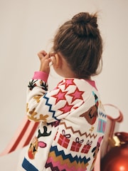 Reindeer Funky Christmas Cardigan (3mths-7yrs) - Image 4 of 9