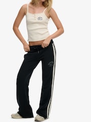 SUPERDRY Blue Athletic Essentials Stripe Flare Joggers - Image 2 of 5