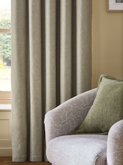Brushed Mini Geo Blackout/Thermal Eyelet Curtains - صورة 3 من 5