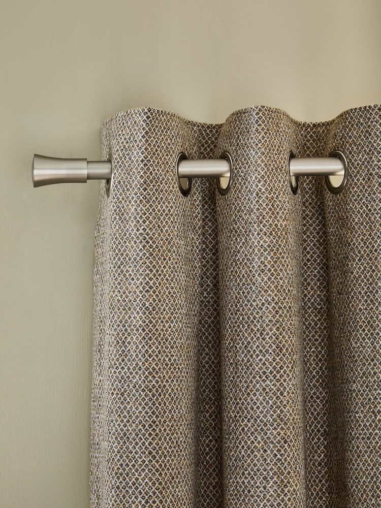 Brushed Mini Geo Blackout/Thermal Eyelet Curtains - صورة 1 من 5 Brushed Mini Geo Blackout/Thermal Eyelet Curtains - صورة 1 من 5