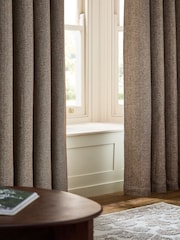 Brushed Mini Geo Blackout/Thermal Eyelet Curtains - صورة 4 من 5