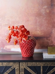 Libra Interiors Red Berry Glaze Vase Large - Image 1 of 6