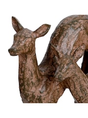 Libra Interiors Brown Rustic Woodland Leaping Fawns - Image 5 of 6