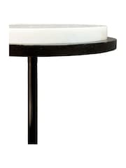 Libra Interiors White Marco Banswara Marble Accent Table - Image 5 of 5