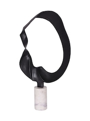 Libra Interiors White Large Kentford Sculpture on Marble Base Ornament - Image 3 of 8