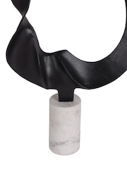 Libra Interiors White Large Kentford Sculpture on Marble Base Ornament - Image 7 of 8