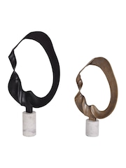 Libra Interiors White Large Kentford Sculpture on Marble Base Ornament - Image 8 of 8