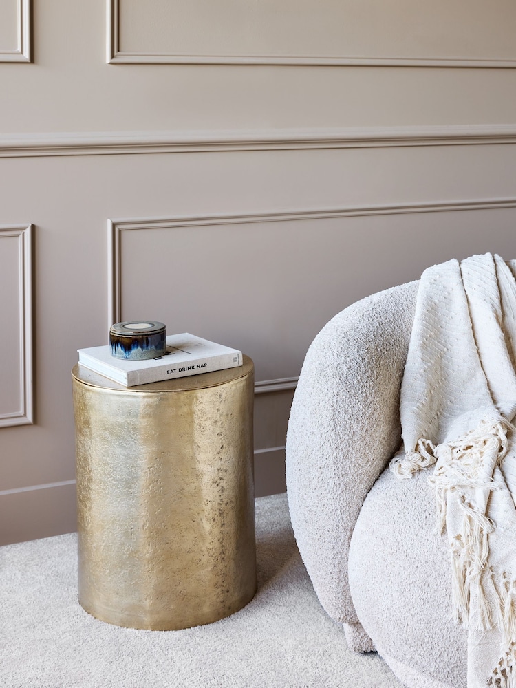 Libra Interiors Gold Zander Metal Lidded Storage Side Table 40cm - Image 1 of 7