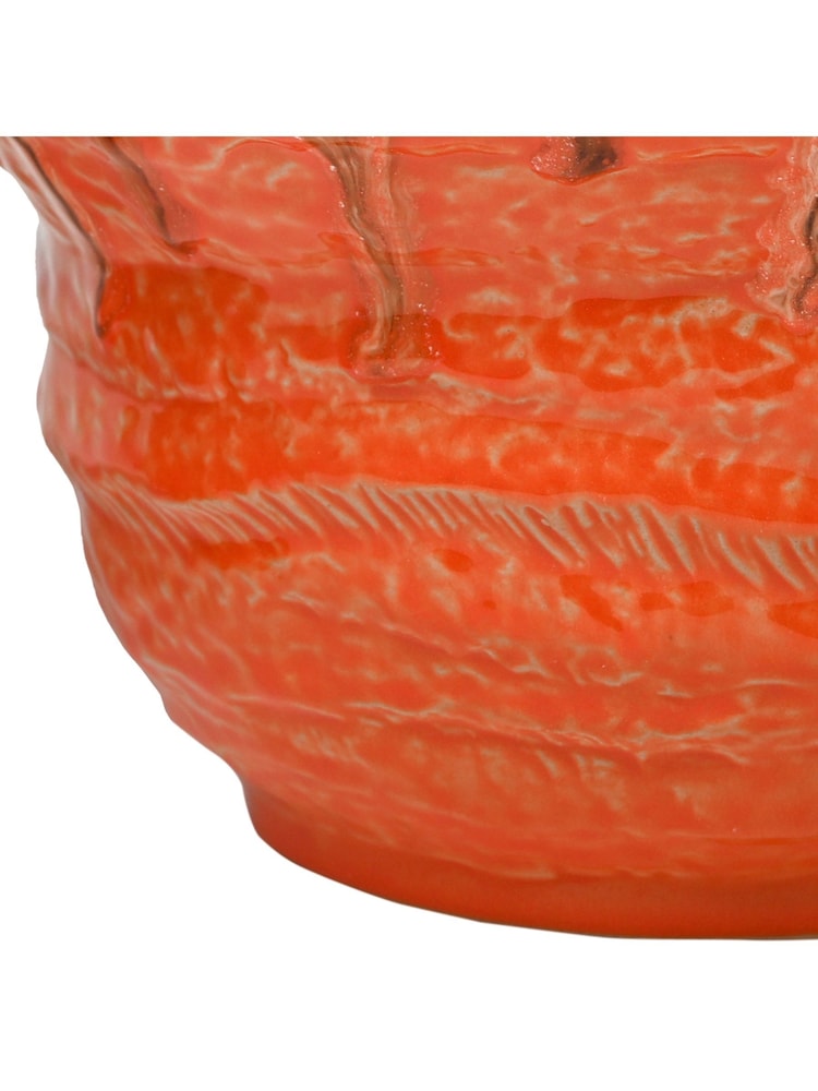 Libra Interiors Orange Ibiza Reactive Glaze Large Planter - Image 6 of 6 Libra Interiors Orange Ibiza Reactive Glaze Large Planter - Image 6 of 6