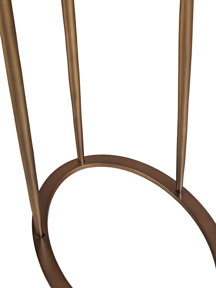 Libra Interiors Brown Iota Oval Marble Smoked Frame Accent Table - Image 4 of 4 Libra Interiors Brown Iota Oval Marble Smoked Frame Accent Table - Image 4 of 4