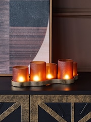 Libra Interiors Gold Belvedere Aged Gold 5 Light Candle Holder - Image 1 of 6