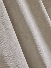 Natural Plush Chenille Blackout/Thermal Pencil Pleat Curtains - Image 5 of 5