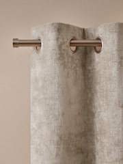 Natural Plush Chenille Super Thermal Eyelet Door Curtain - Image 1 of 4