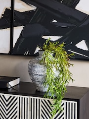 Libra Interiors White Medium Lunel Glazed Vase - Image 1 of 6