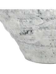 Libra Interiors White Medium Lunel Glazed Vase - Image 6 of 6
