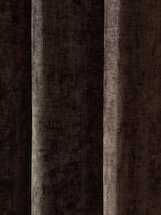 Chocolate Brown Plush Chenille Super Thermal Eyelet Door Curtain - Image 4 of 4