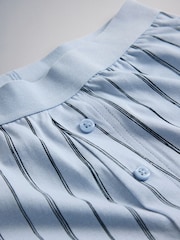The Set 5 Pack Short Sleeve Oversized T-Shirt and Elasticated Waist Long Leg Pyjamas Light Blue/Navy/Grey/White - Image 12 of 13