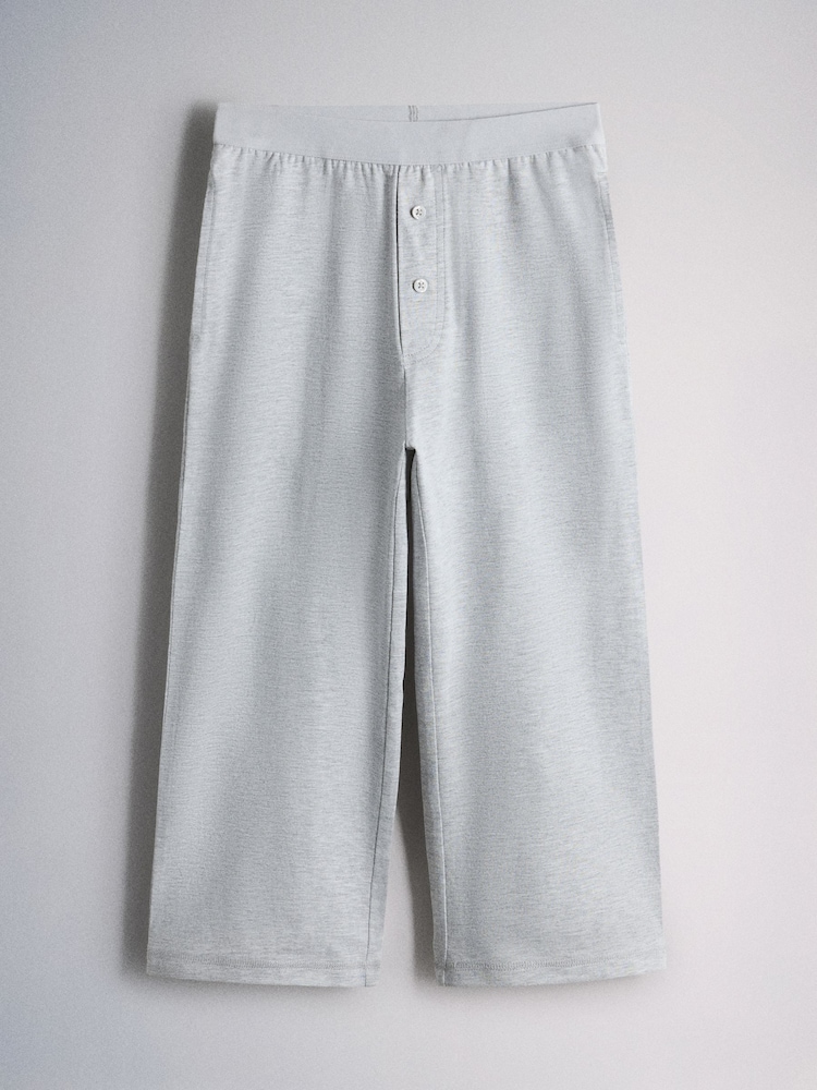 The Set 5 Pack Short Sleeve Oversized T-Shirt and Elasticated Waist Long Leg Pyjamas Light Blue/Navy/Grey/White - Image 2 of 13