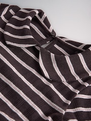 The Set 3pack Jersey Pointelle Short Sleeve Collared Dresses Pink/Brown/Stripe - Image 6 of 6