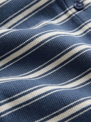 The Set 2 Pack Long Sleeve Rib Button Through Top and Short Pyjamas - 画像 11 / 12