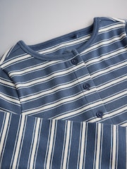 The Set 2 Pack Long Sleeve Rib Button Through Top and Short Pyjamas - 画像 12 / 12