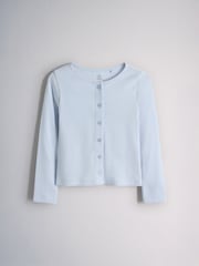 The Set 2 Pack Long Sleeve Rib Button Through Top and Short Pyjamas - 画像 7 / 12