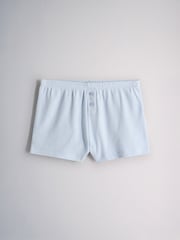The Set 2 Pack Long Sleeve Rib Button Through Top and Short Pyjamas - 画像 9 / 12