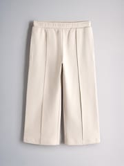 The Set Short Sleeve Interlock Jersey Pocket T-Shirt and Wide Leg Jogger Set Cream - Image 3 of 5