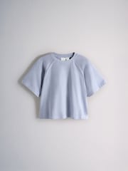 The Set 2 Pack Washed Jersey Short Sleeve T-Shirts and Rib Kickflare Leggings Blue - Image 3 of 7